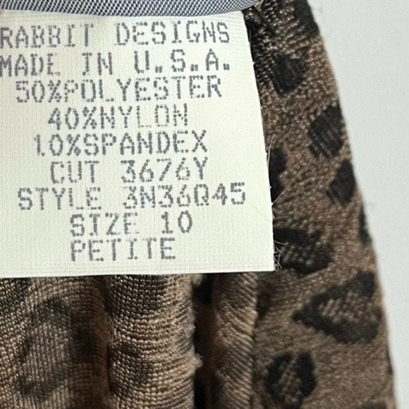 Rabbit Rabbit Rabbit • Black Brown Leopard Print Blouse - Picture 4 of 4